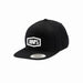 100% CASUAL Icon Snapback cap Aj Fit Black-OS Cappellino, Nero, Taglia Unica Unisex-Adulto