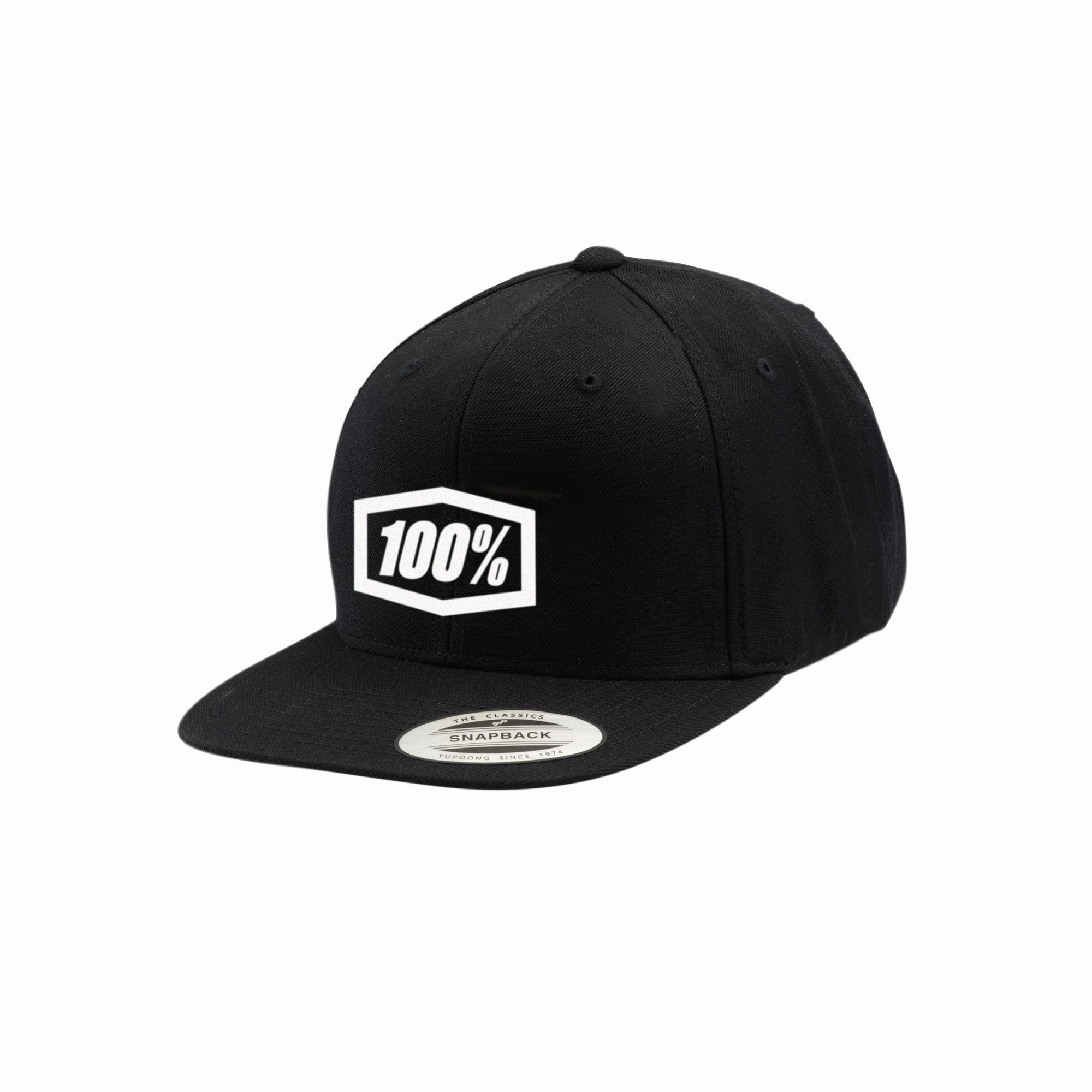 100% CASUAL Icon Snapback cap Aj Fit Black-OS Cappellino, Nero, Taglia Unica Unisex-Adulto