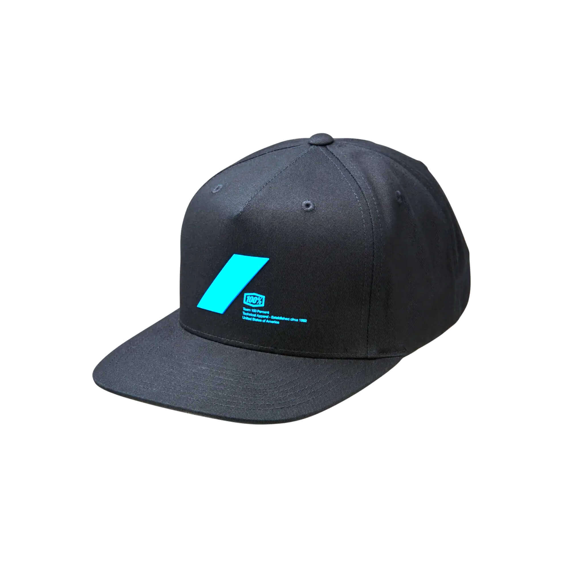 100% Forward Snapback Hat (BLACK