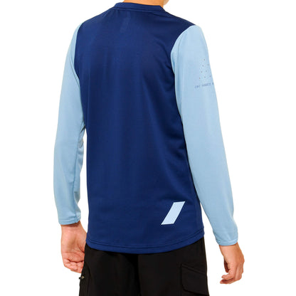 100% Ridecamp Youth Long Sleeve Jersey 2022 Navy / Slate L
