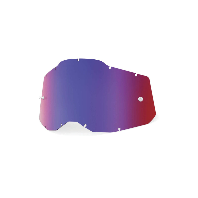100% Racecraft 2 / Accuri 2 / Strata 2 Replacement Lens - Sheet Mirror Red/Blue