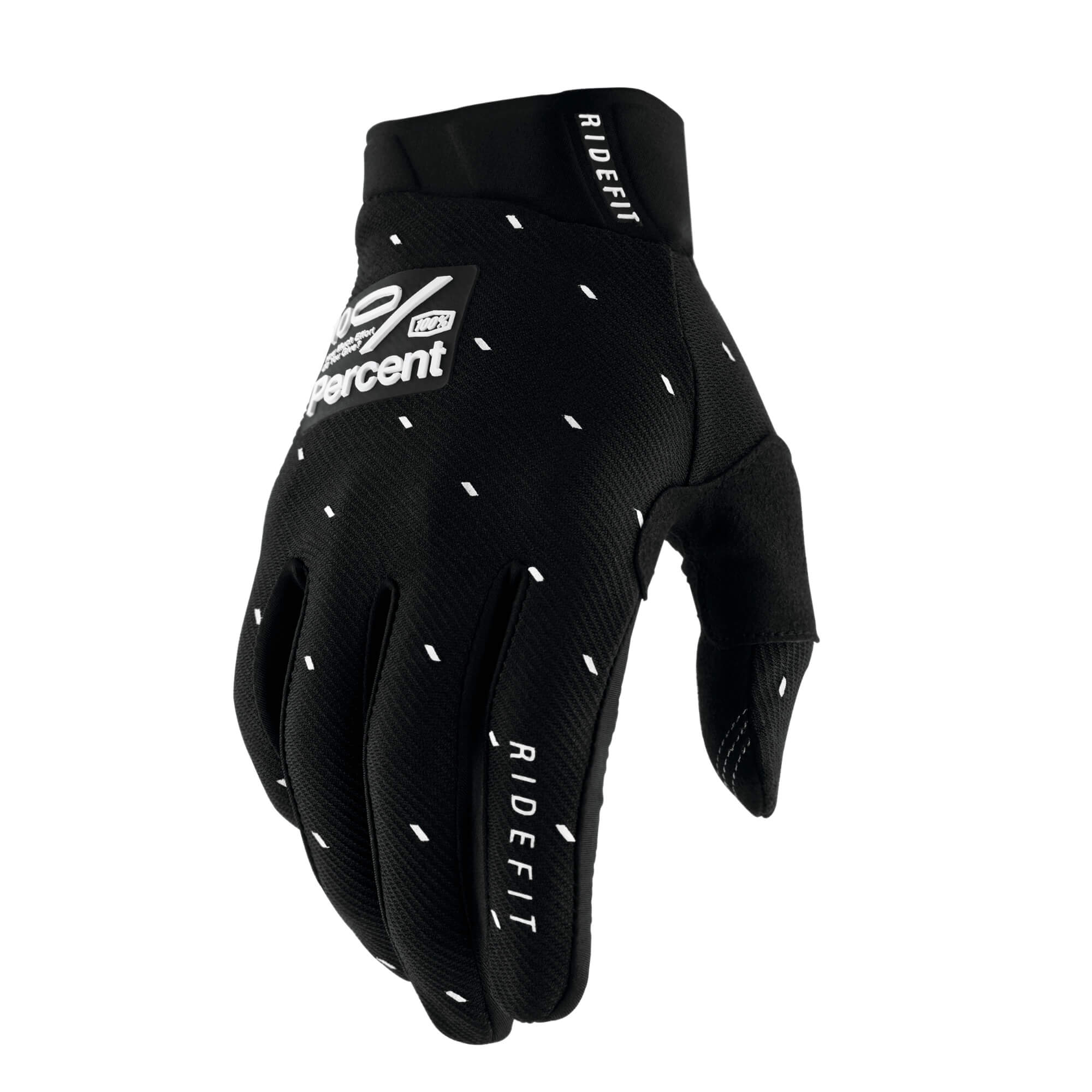 100% Ridefit Gloves Slasher Black M