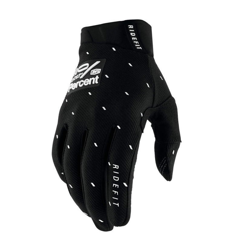100% Ridefit Slasher Black Gloves