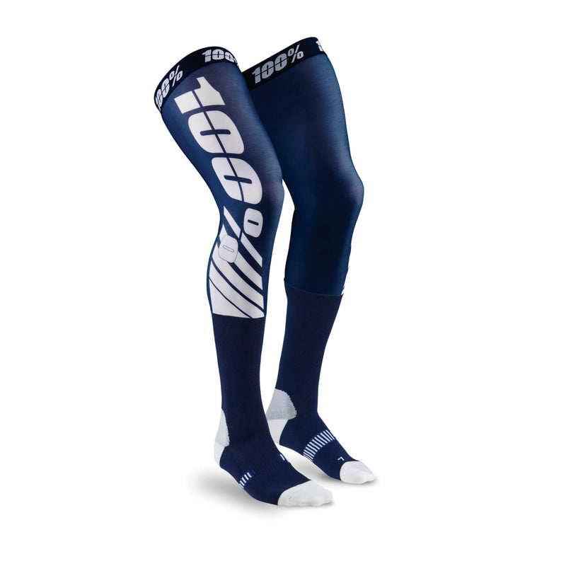 100% Rev Knee Brace Socks Size 6-10 Flash Navy