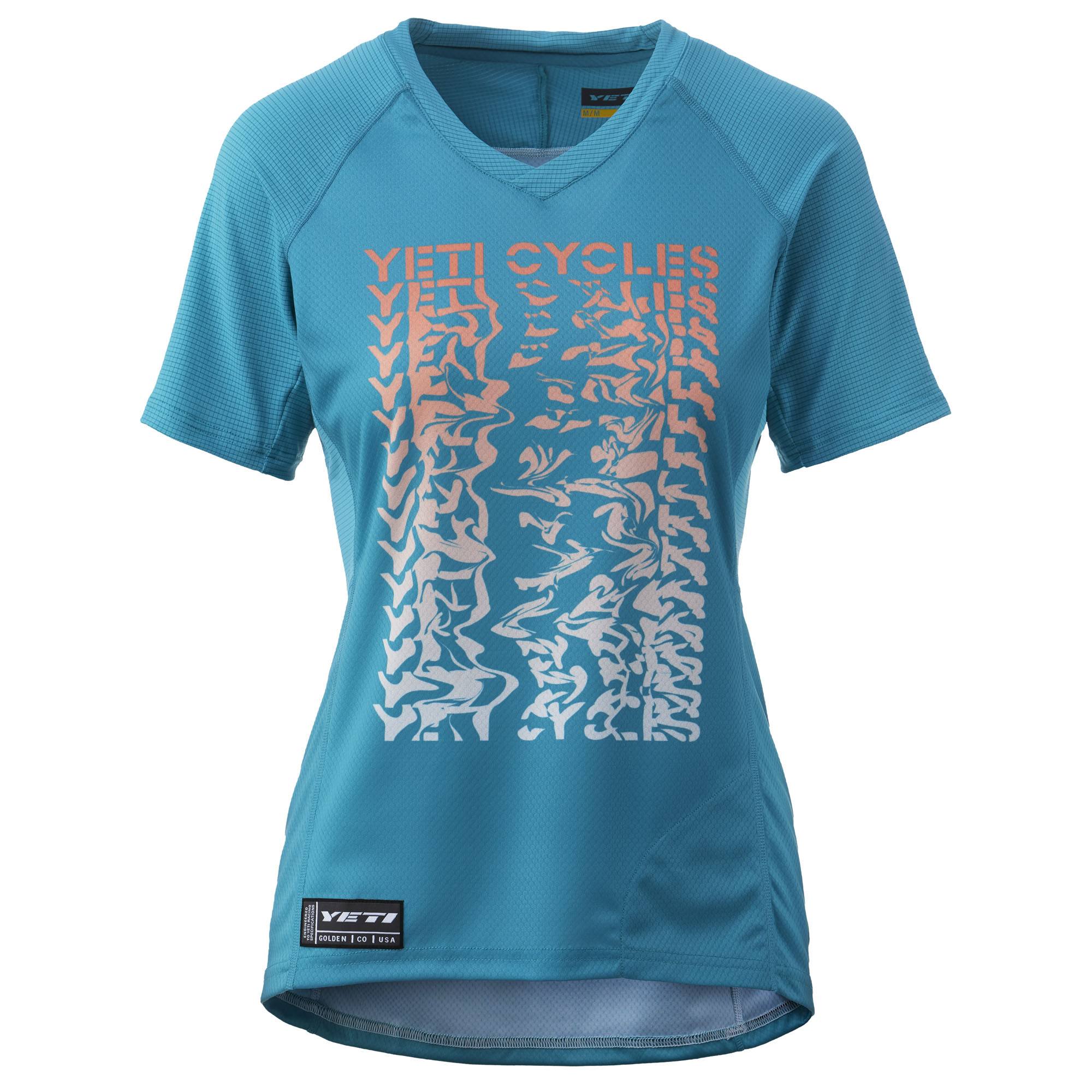 Yeti Enduro Women's Jersey 2022 Turquoise Yeti Melt XL