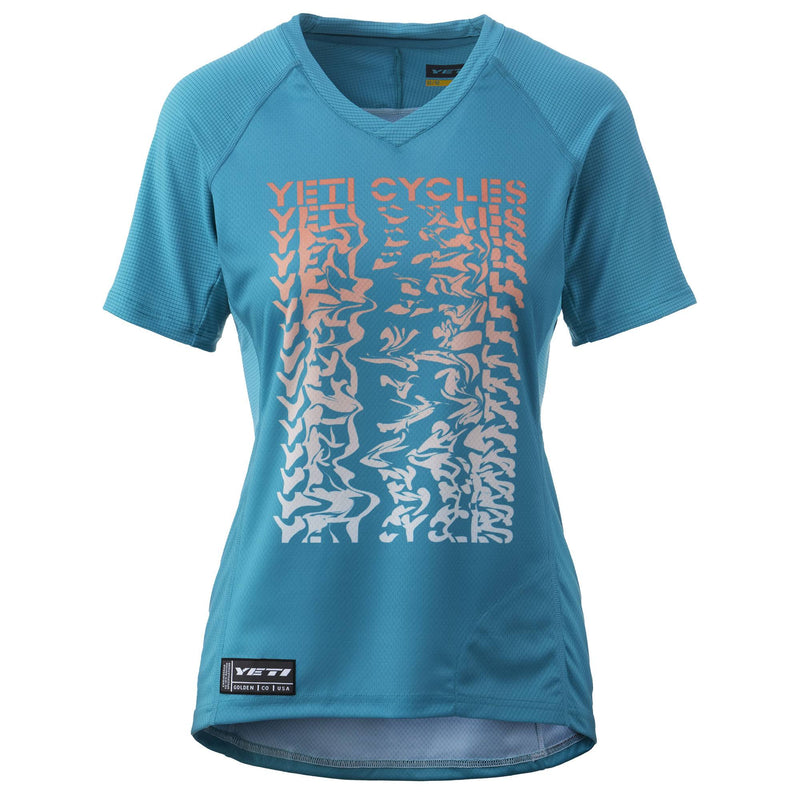 Yeti Enduro Women's Jersey 2022 Turquoise Yeti Melt XL