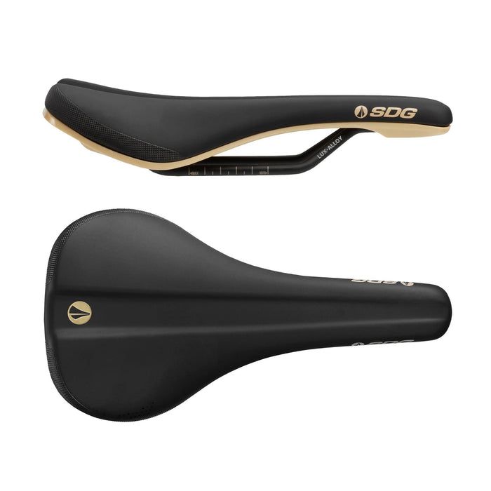 SDG Components Bel-Air V3 Lux-Alloy Mountain Bike Saddle Saddle, 260 x 140mm, Unisex, Road Gravel Bicycle Seat 236g