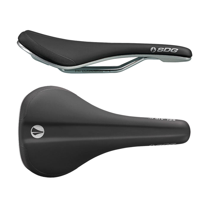 SDG Components Bel-Air V3 Lux-Alloy Mountain Bike Saddle Saddle, 260 x 140mm, Unisex, Road Gravel Bicycle Seat 236g