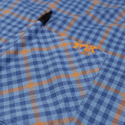FOX Shop Shirt Orange / Blue Plaid S