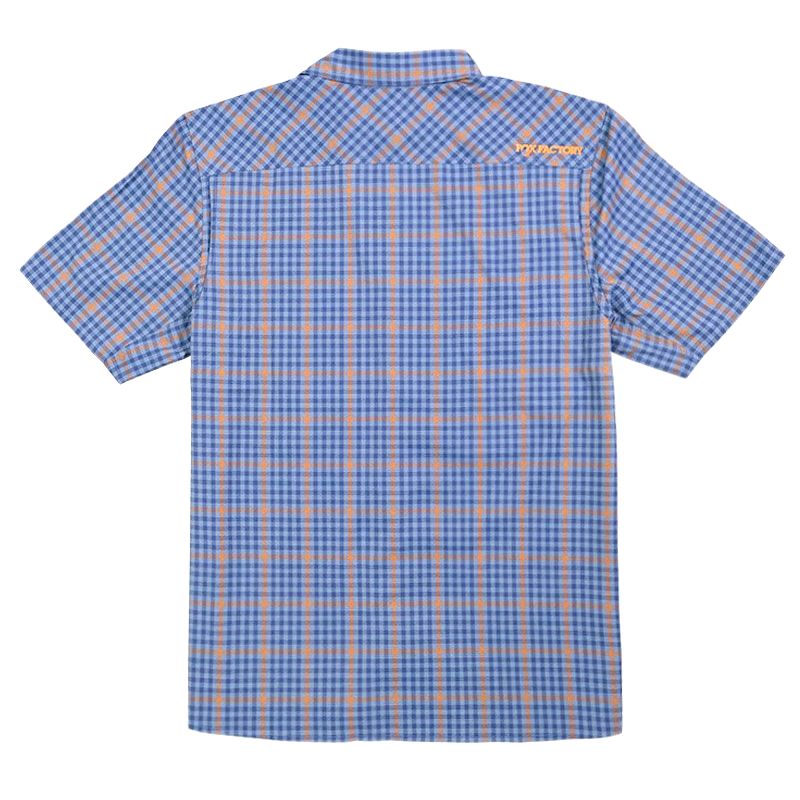 FOX Shop Shirt Orange / Blue Plaid M
