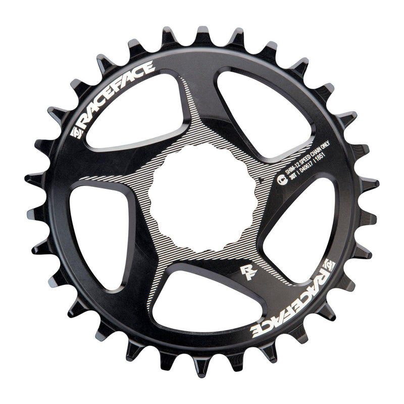 Race Face Plato 30t de Montaje Directo Ancho 12 SPD Shimano Negro 821973435374, Unisex Adulto