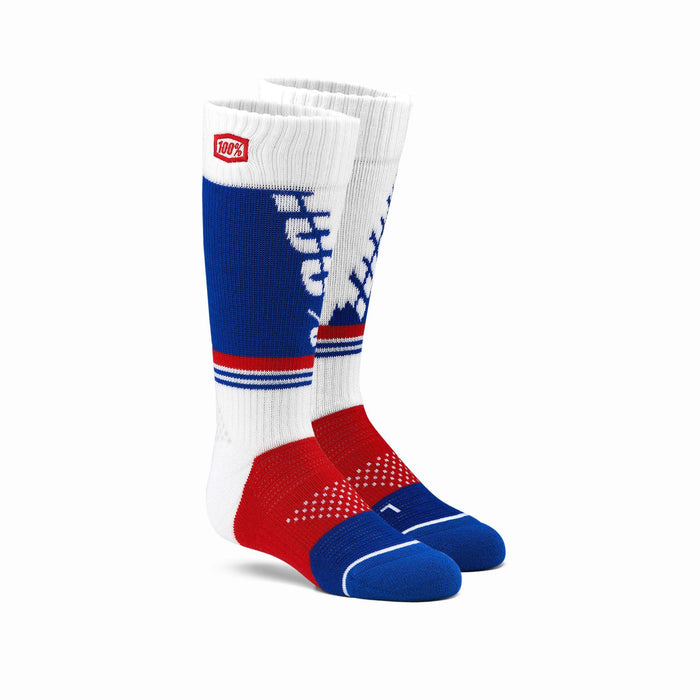 TORQUE Moto Socks - White - Youth S/M