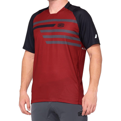 100% Short-sleeved All Mountain Jersey Celium Brick / Black