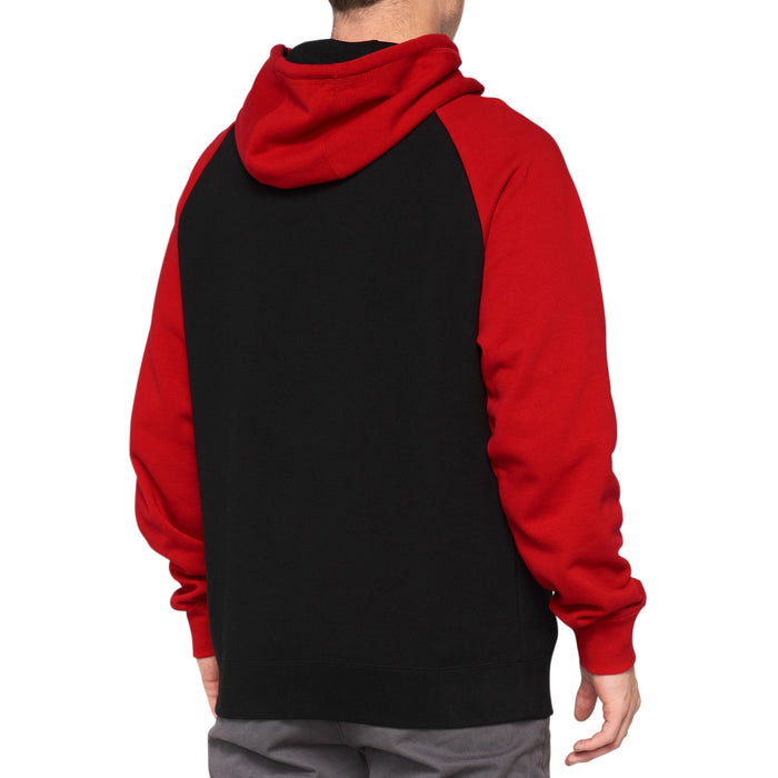 100% BARRAGE Hooded Pullover Sweatshirt Chili Pepper / Black M