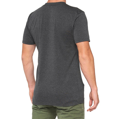 100% Argus Tech Tee Charcoal Heather SM