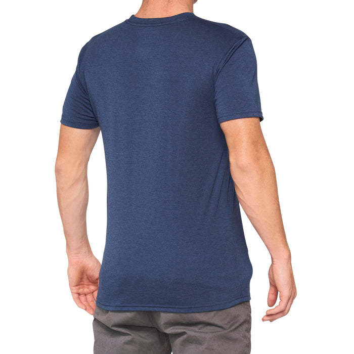 100% Cropped Tech Tee Navy SM