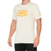 100% Essential T-Shirt Chalk/Orange LG
