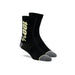 100% Rythym Merino Socks Black/Yellow