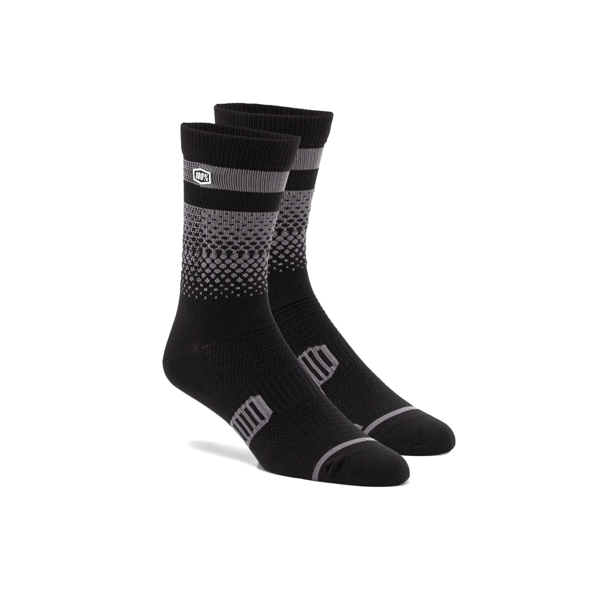 100% Advocate Performance Socks Black / Charcoal L/XL