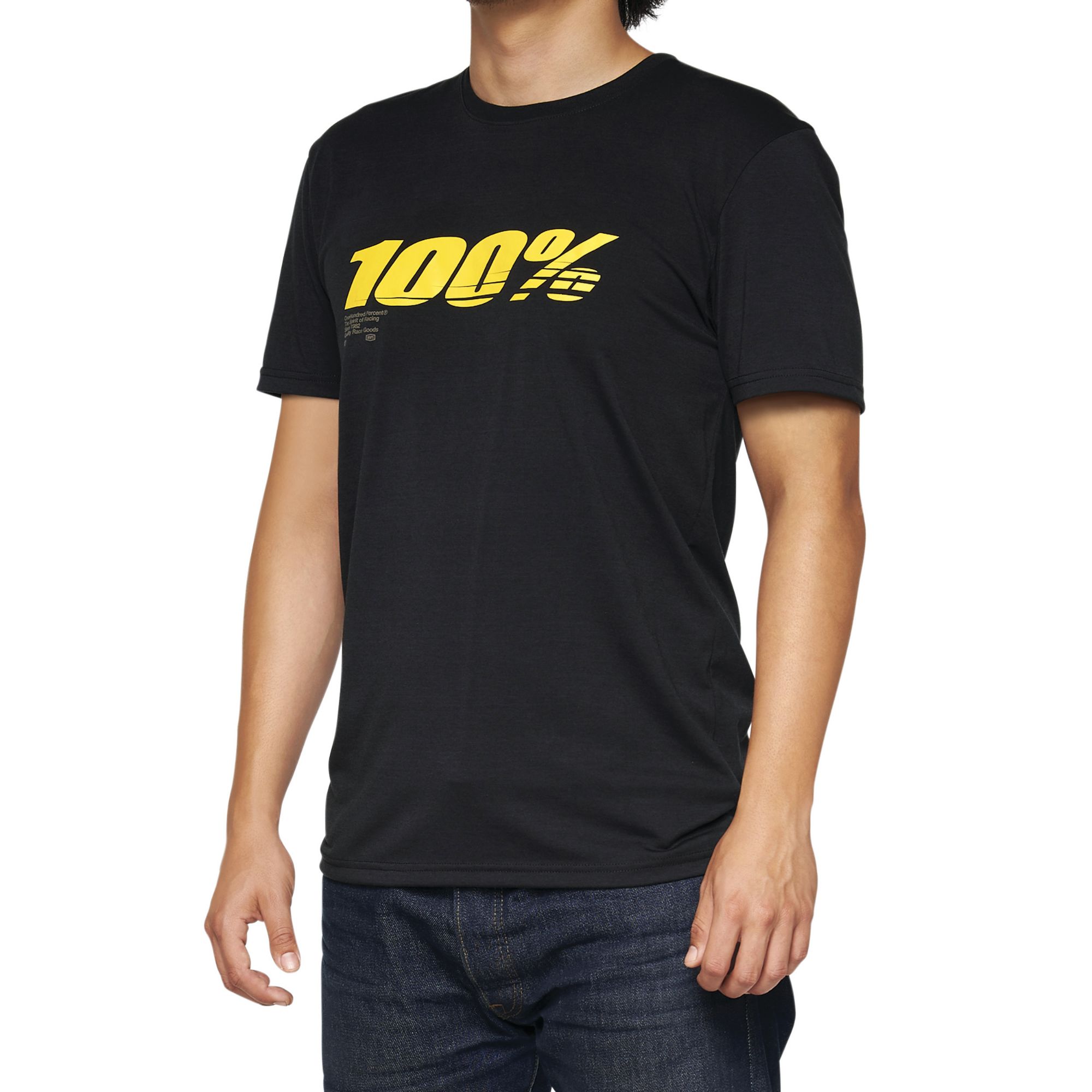 100% Speed Short Sleeve Tech Tee Black - XL
