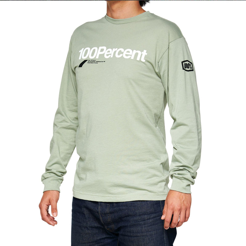 100% BILTO Long Sleeve Tee Slate Green - S