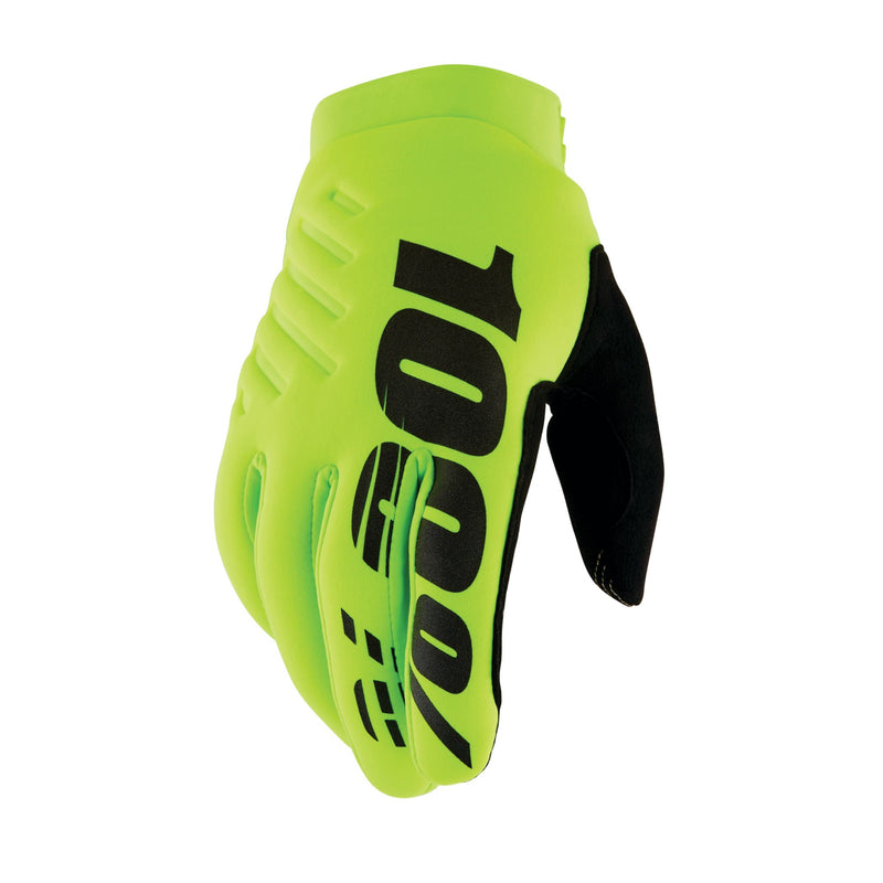 100% BRISKER Cold Weather Motocross & Mountain Bike Gloves - Warm Winter MTB & MX Powersport Racing Protective Gear