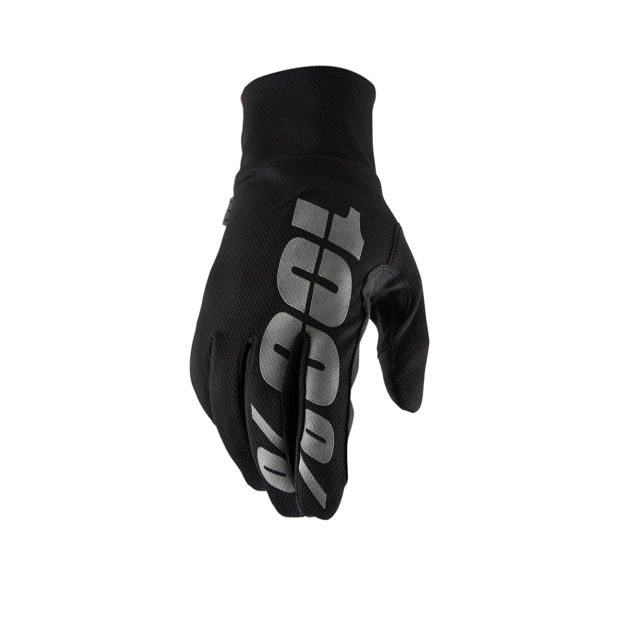 100% HYDROMATIC Motocross and Snowmobile Gloves - Water Resistant MX & Powersport Racing Protective Gear