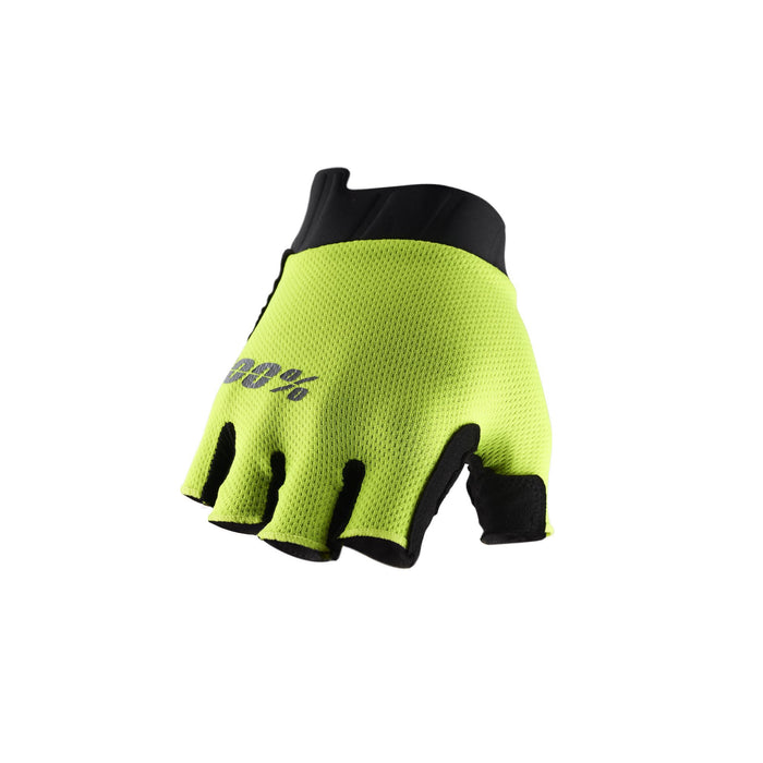 100% EXCEEDA Fingerless Road Cycling Gloves - Biking Short Finger Gloves w/Shock Absorbing Gel