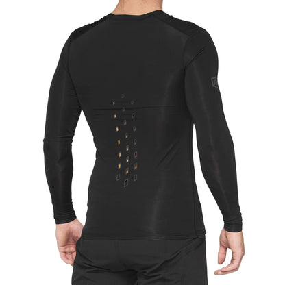 100% Unisex Long Sleeve Jersey R-core Concept Black Cycling (Pack of 1