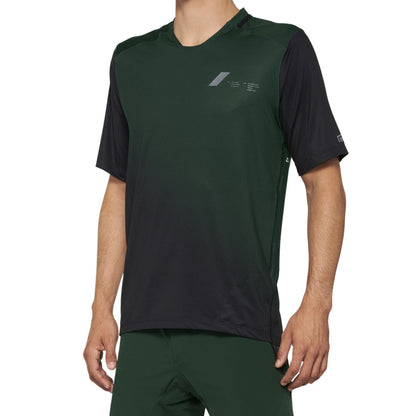 Unbekannt 100% MTB Jersey Short-Sleeved Celium Forest Green/Black