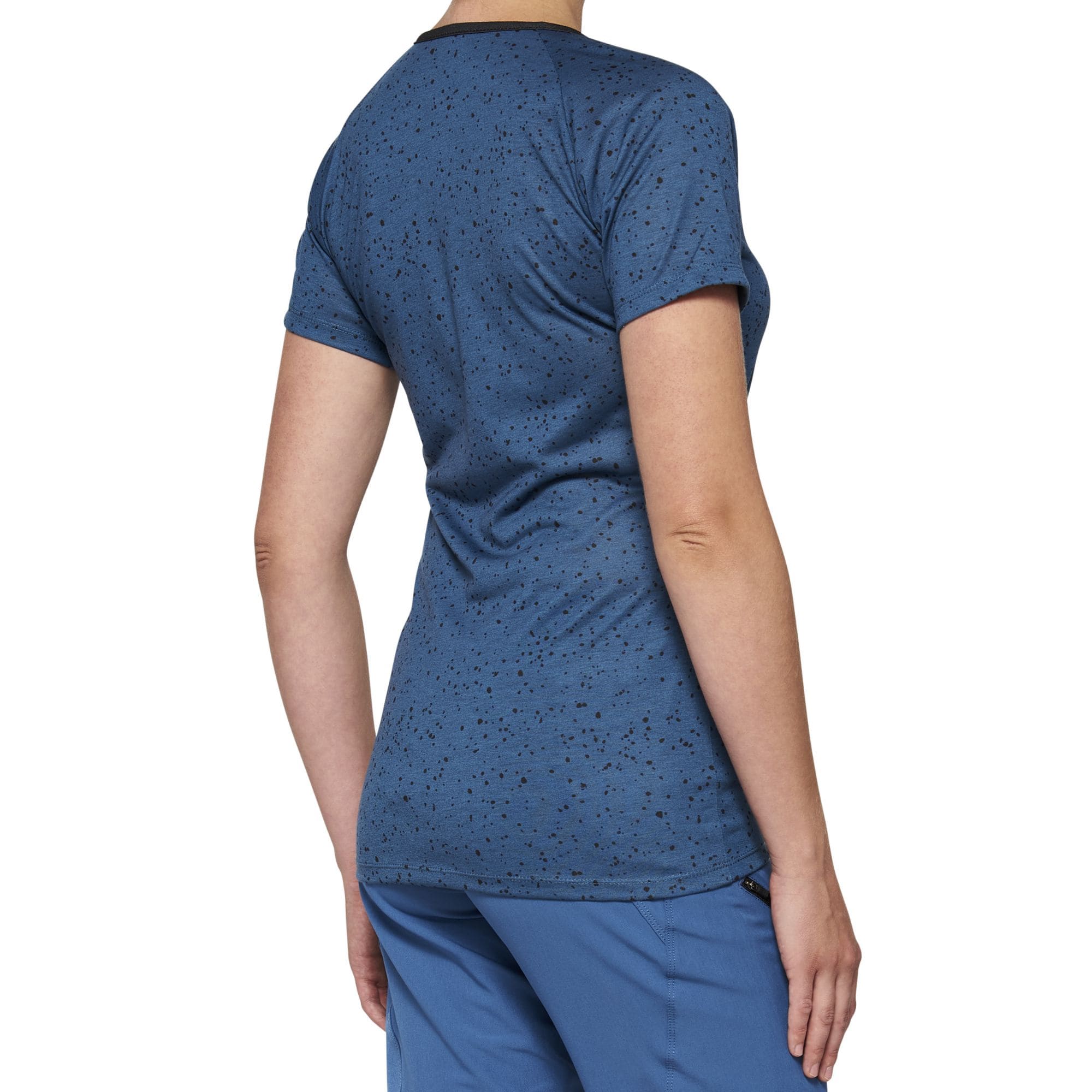 100% Airmatic 2022 - Maillot de manga corta para mujer, color azul