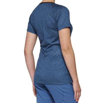 100% Airmatic 2022 - Maillot de manga corta para mujer, color azul
