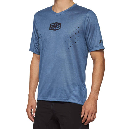 Unbekannt 100% MTB Jersey Short Sleeve Airmatic Mesh Slate Blue