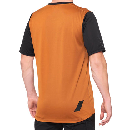 100% Unisex Short Sleeve Jersey Ridecamp Noir Cycling (Pack of 1