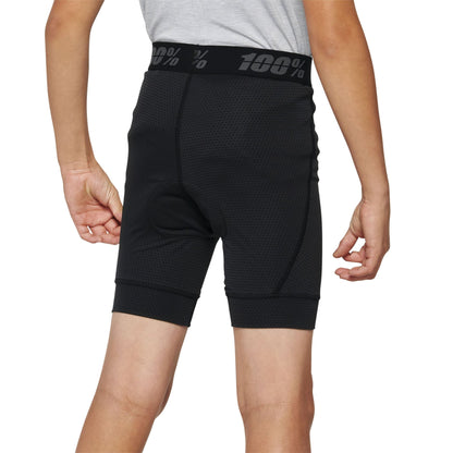 100% Ridecamp Youth Shorts with Liner 2022 Black M