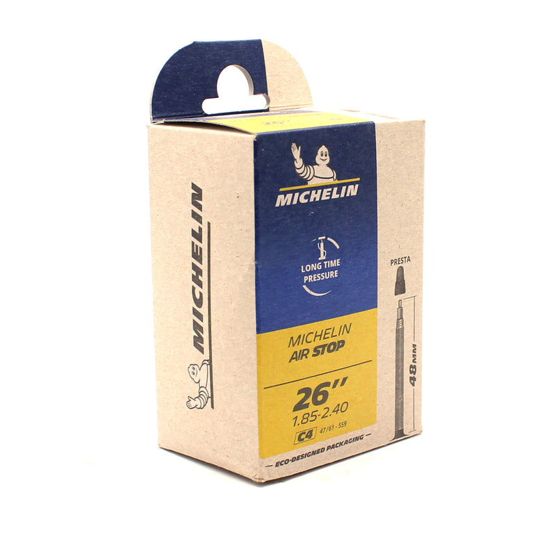MICHELIN Schlauch C4 Airstop 26" Standart 34 Cámara MTB 26 x 1.50-2.20, válvula Schrader (Gorda), 34 mm, Deportes al Aire Libre, Ciclismo,componentes de Bicicleta, Negro, 37/62-559