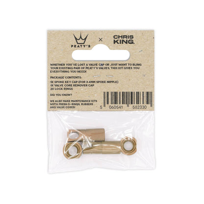 Peaty's x Chris King Tubeless Valve Accessory Kit Bourbon