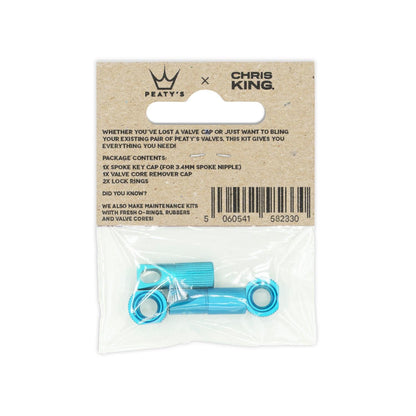 Peaty's x Chris King Tubeless Valve Accessory Kit Turquoise