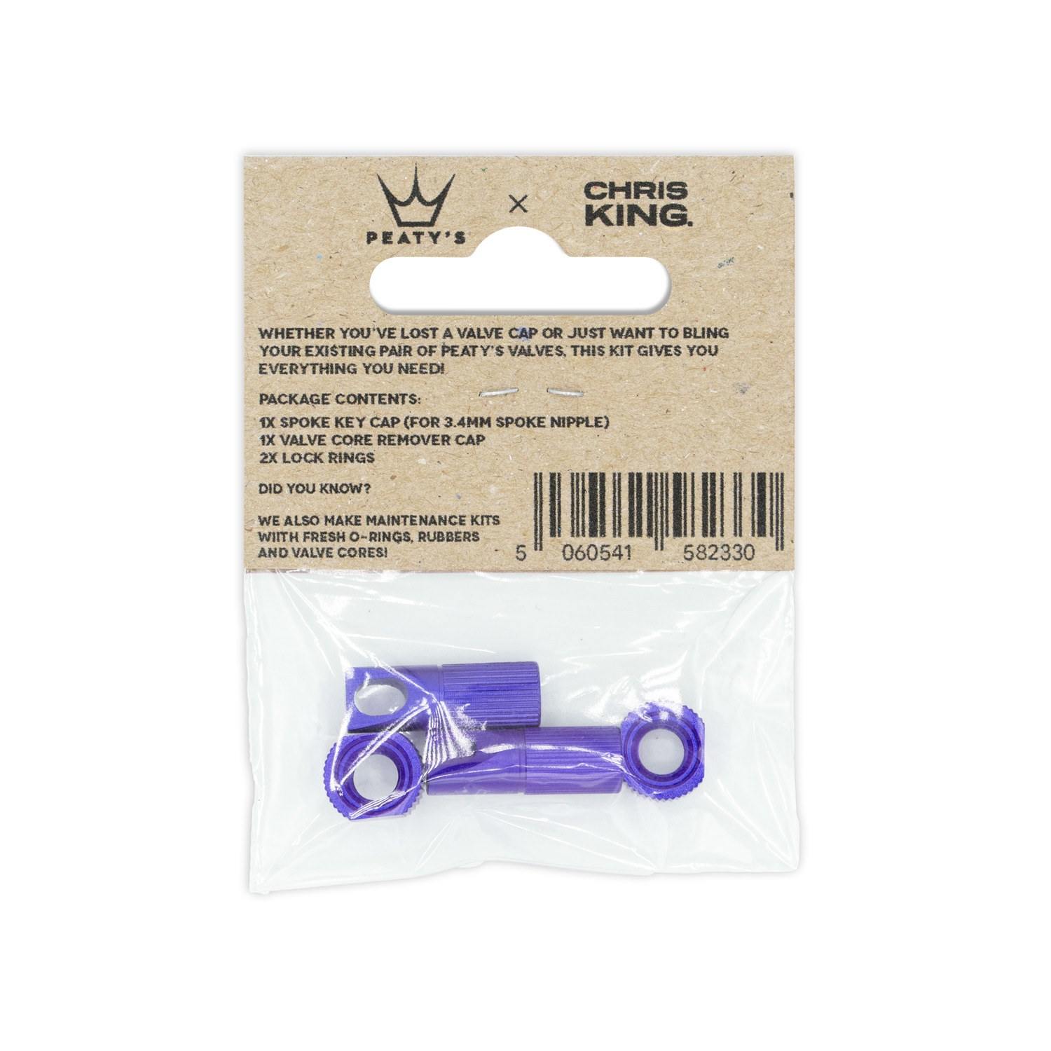 Peaty's x Chris King Tubeless Valve Accessory Kit Violet