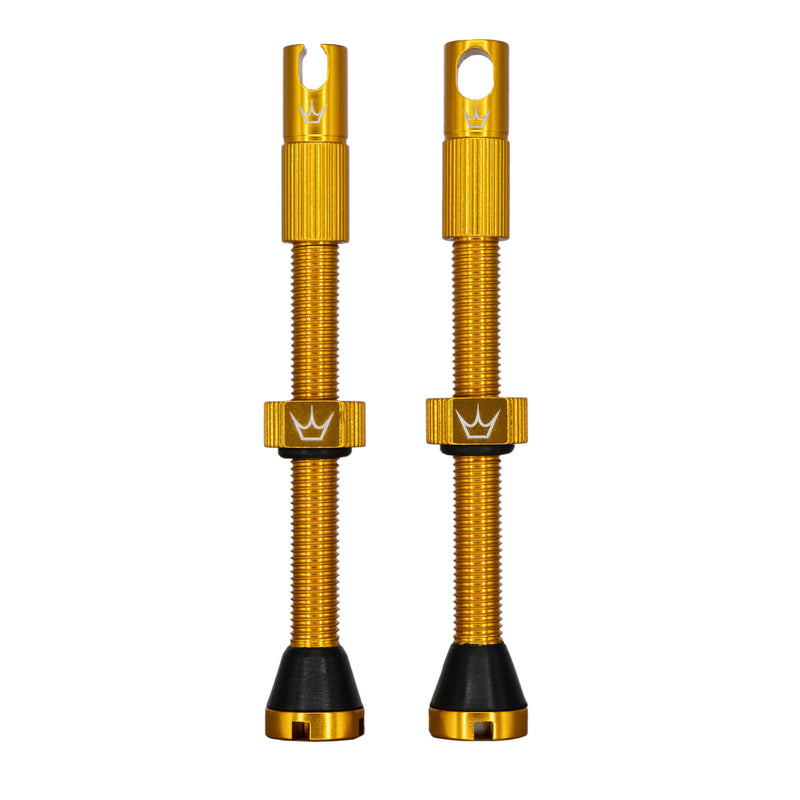 Peaty's X Chris King MK2 Tubeless Valves Presta - Integrated Spoke Key & Valve Core Removal Caps, Mountain Bike, Road & Gravel Bicycle Tyre, Insert Compatible, 7075 Aluminium - 42mm &