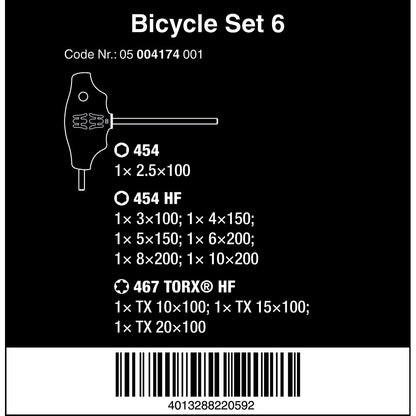 Wera 05004174001 Bicycle Set 6, Schraubendreher Satz, 10-teilig