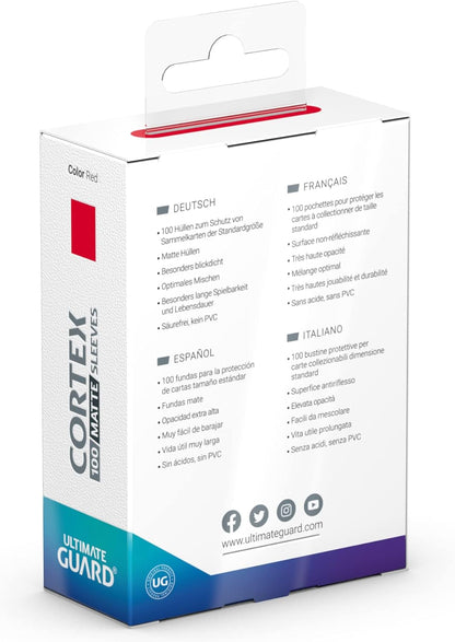 Ultimate Guard Cortex Sleeves Standard Size Matte Red (100