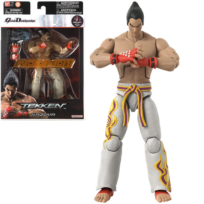 BANDAI Game Dimensions Tekken Kazuya Mishima Action Figure | 17cm Kazuya Figure With 17 Points Of Articulation And Accessories Based On Tekken Video Games | Tekken Action Figures Girls And Boys Toys