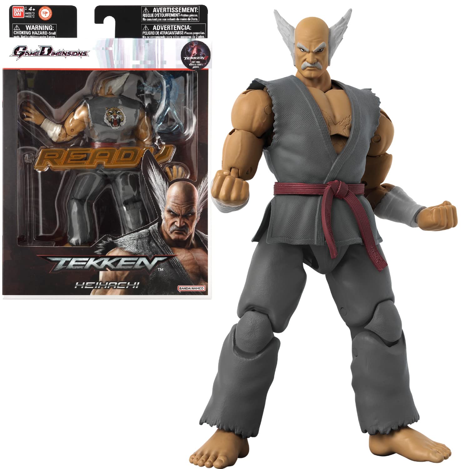 BANDAI Game Dimensions Tekken Heihachi Mishima Action Figure | 17cm Heihachi Figure With 17 Points Of Articulation And Accessories Based On Tekken Video Games | Action Figures Girls And Boys Toys