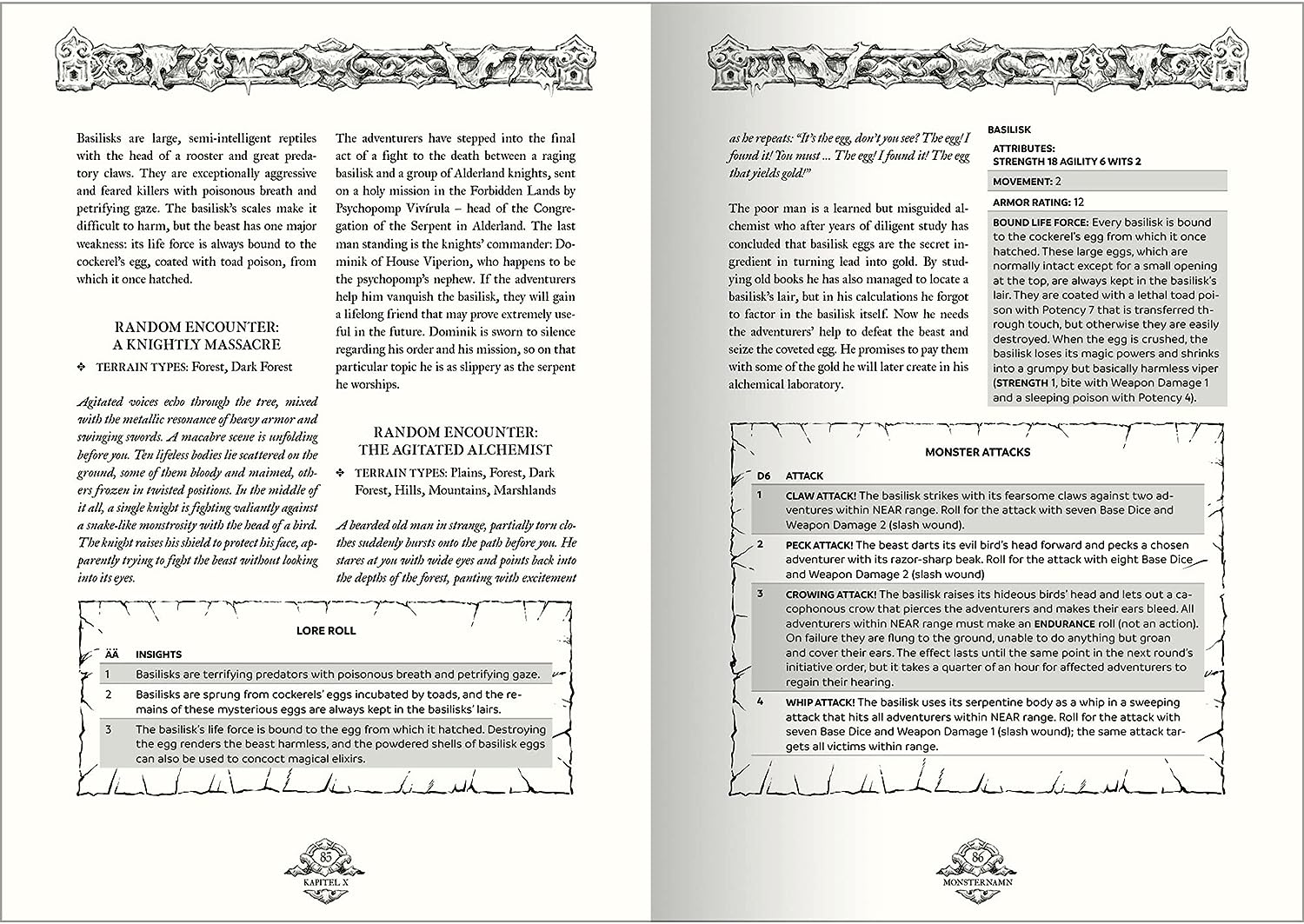 Forbidden Lands - Book of Beasts (Rules Supplement, Hardback