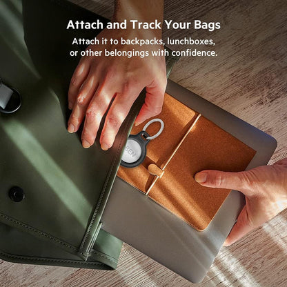 Belkin F8W973 AirTag Case with Key Ring (Secure Holder Protective Cover for Air Tag with Scratch Resistance Accessory
