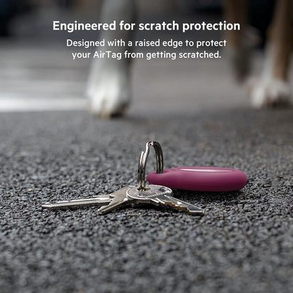 Belkin F8W973 AirTag Case with Key Ring (Secure Holder Protective Cover for Air Tag with Scratch Resistance Accessory