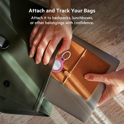 Belkin F8W973 AirTag Case with Key Ring (Secure Holder Protective Cover for Air Tag with Scratch Resistance Accessory