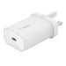 Belkin BoostCharge 25W wall charger with PPS, USB charger plug with USB-C Power Delivery, fast phone charger or a travel USB plug for iPhone 16, 15, Samsung Galaxy S24, iPad, Pixel, tablets and more