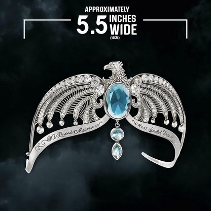 The Noble Collection Harry Potter Ravenclaw Diadem - 5.5in (14cm) Silver Plated Diadem Prop Replica - Officially Licensed Film Set Movie Props Gifts Jewellery